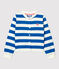 Cardigan en coton enfant fille bleu RUISSEAU/blanc MARSHMALLOW